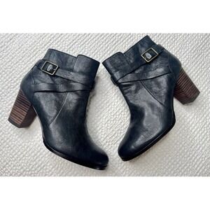 Cole Haan Grand OS Cassidy  Black Leather D41598 Ankle Boot Bootie w/zipper 7.5B